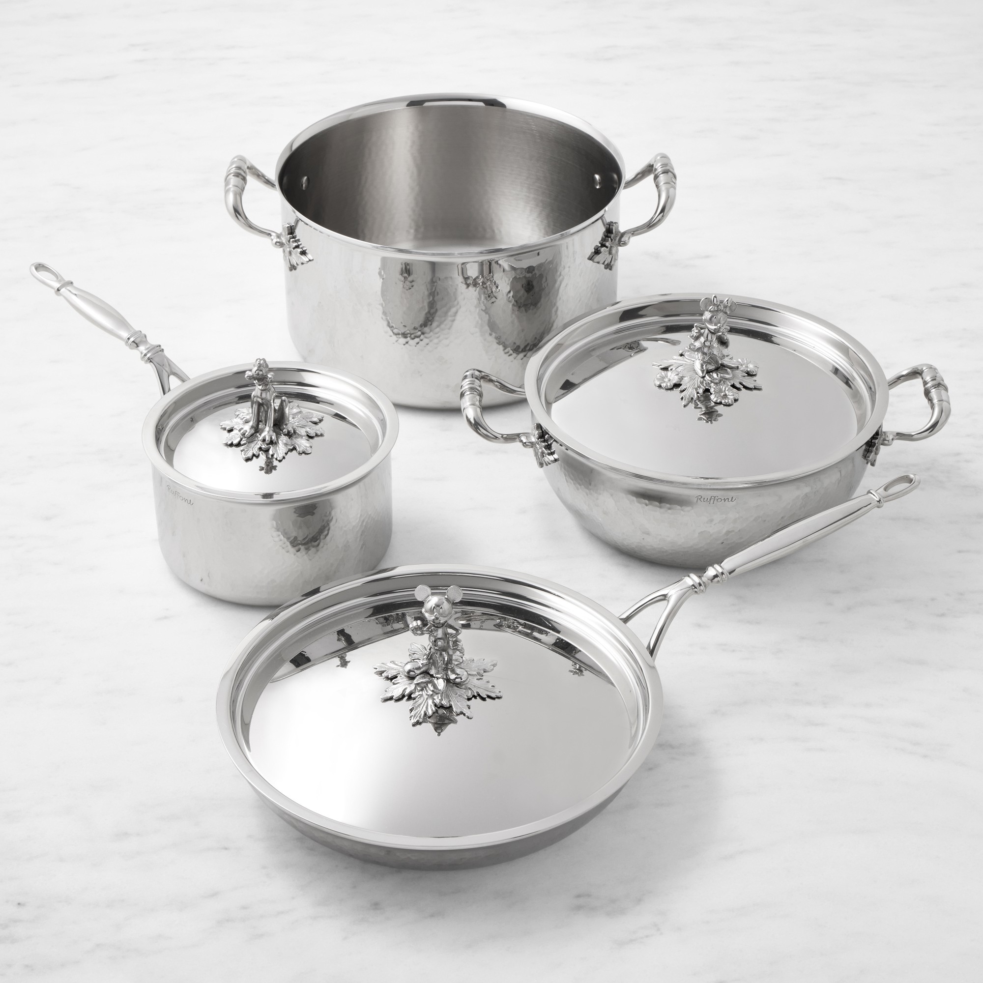 Ruffoni Opus Disney© Hammered Stainless-Steel 7-Piece Cookware Set