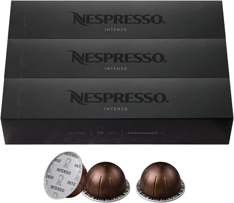 Nespresso Capsules Vertuo, Variety Pack, Medium and Dark Roast Coffee, 30 Count Coffee Pods, Brews 7.8 oz.