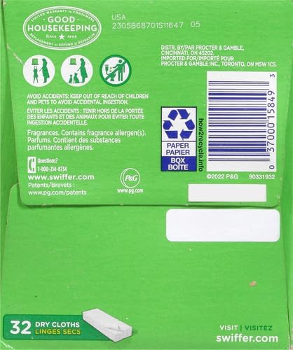 Swiffer Sweeper Dry Sweeping Cloth Refills, Gain Original, 32 Count