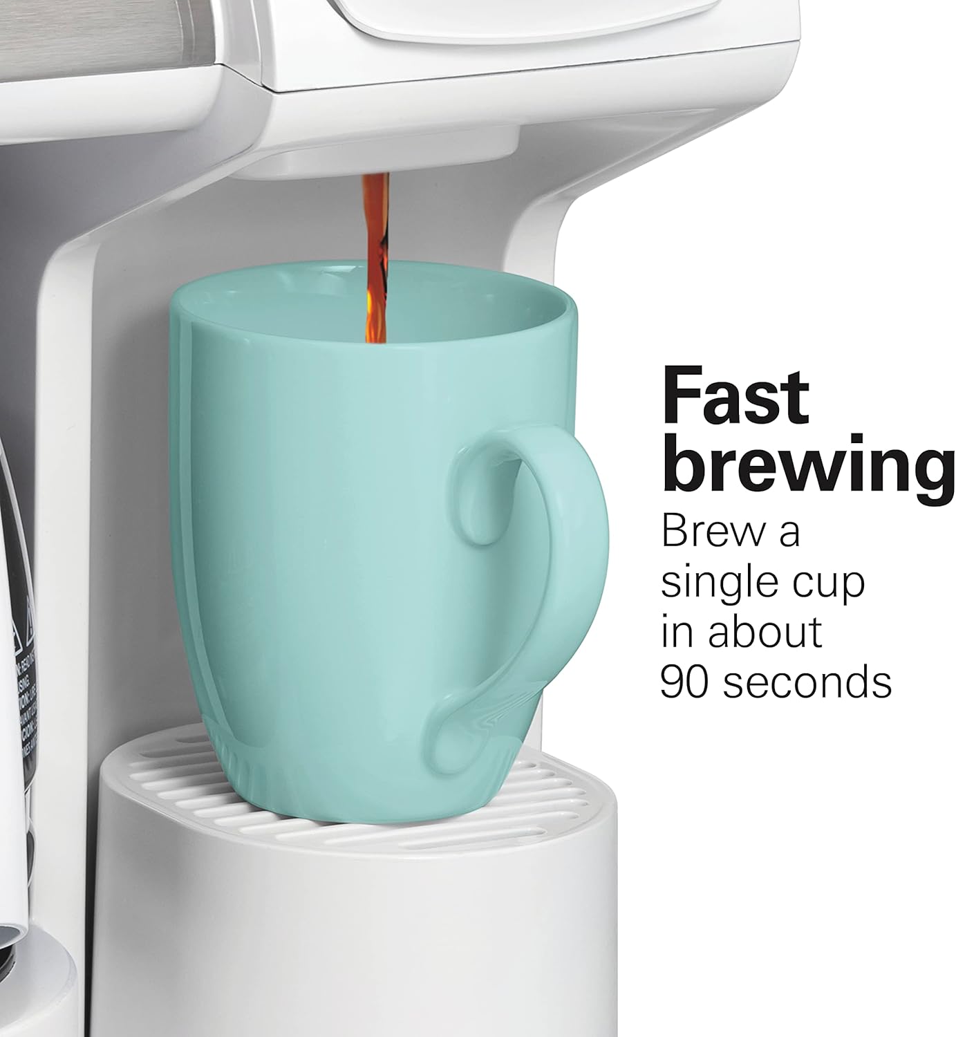 Hamilton Beach FlexBrew Trio 2-Way Coffee Maker, Compatible with K-Cup Pods or Grounds, Combo, Single Serve & Full 12c Pot, Black - Fast Brewing (49902)