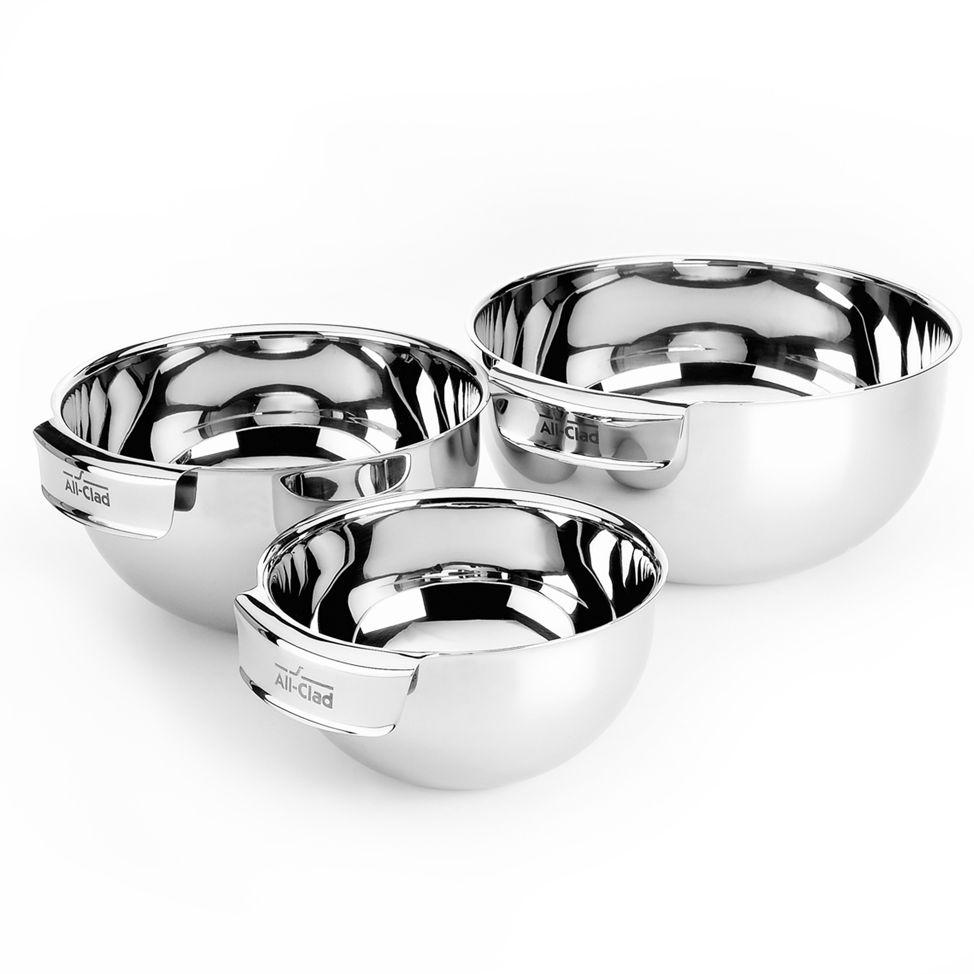 All-Clad Stainless-Steel 3-Piece Mixing Bowl Set