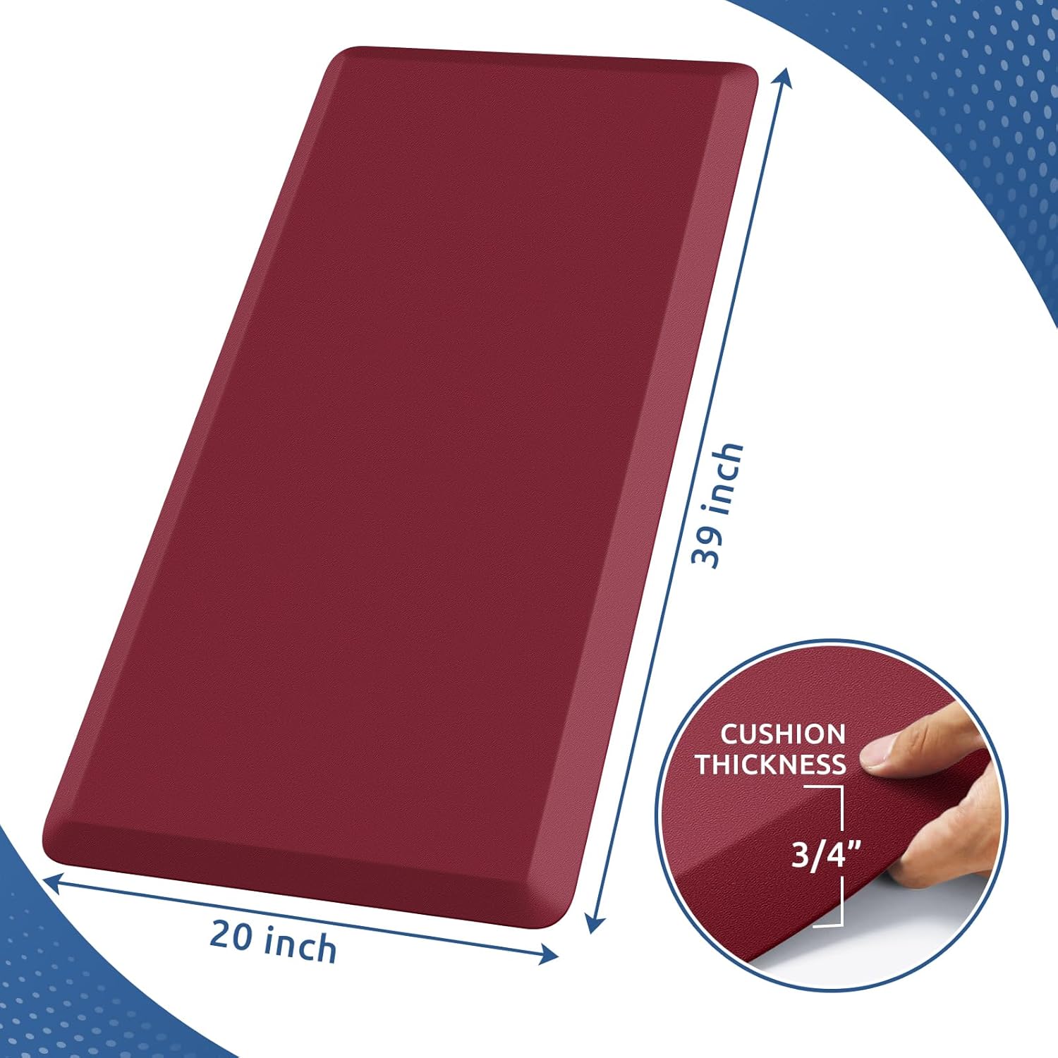 KitchenClouds Kitchen Mat Cushioned Anti Fatigue Rug 17.3