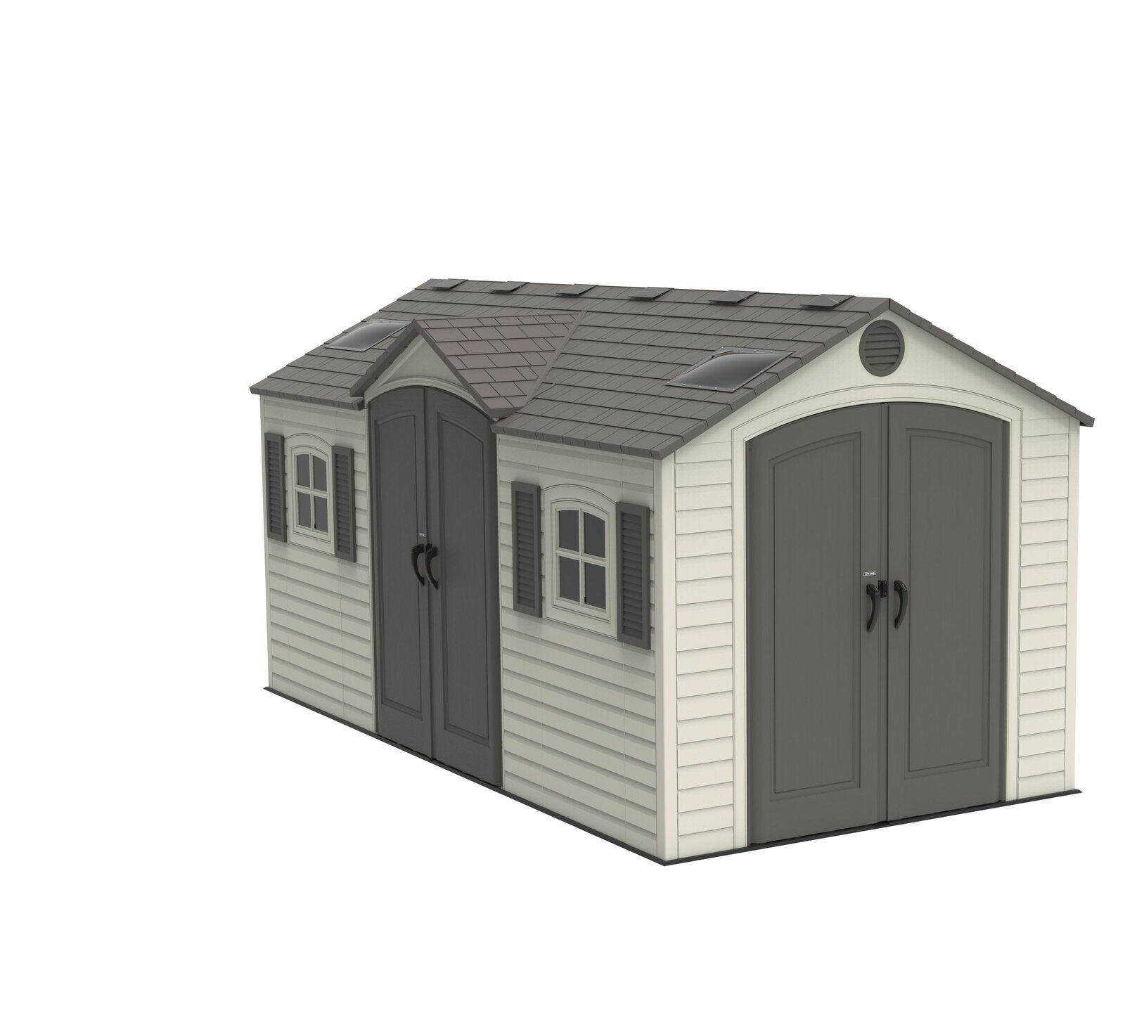Dual Entry 15 ft. W x 8 ft. D Plastic Storage Shed