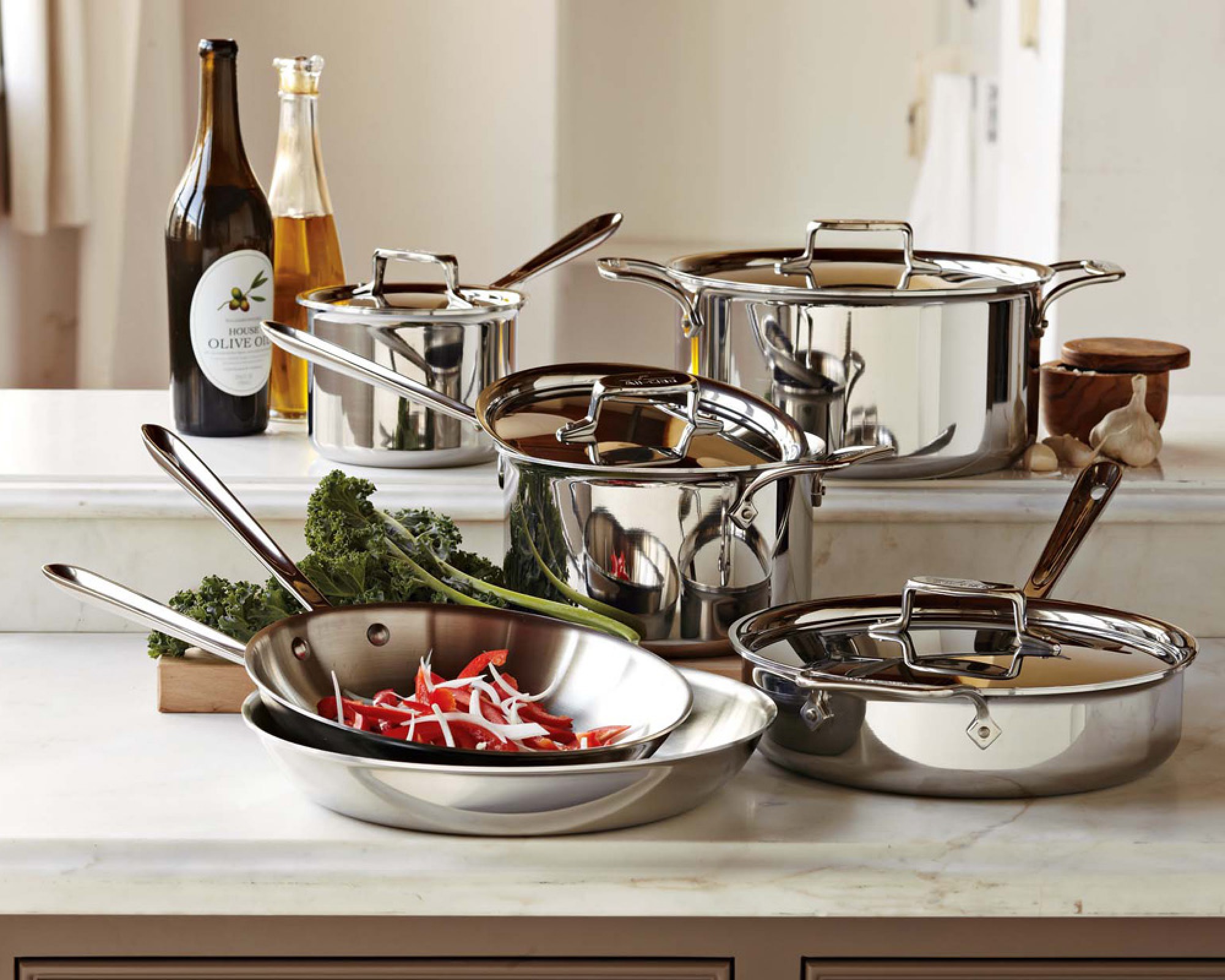 All-Clad D5® Stainless-Steel 7-Piece Cookware Set