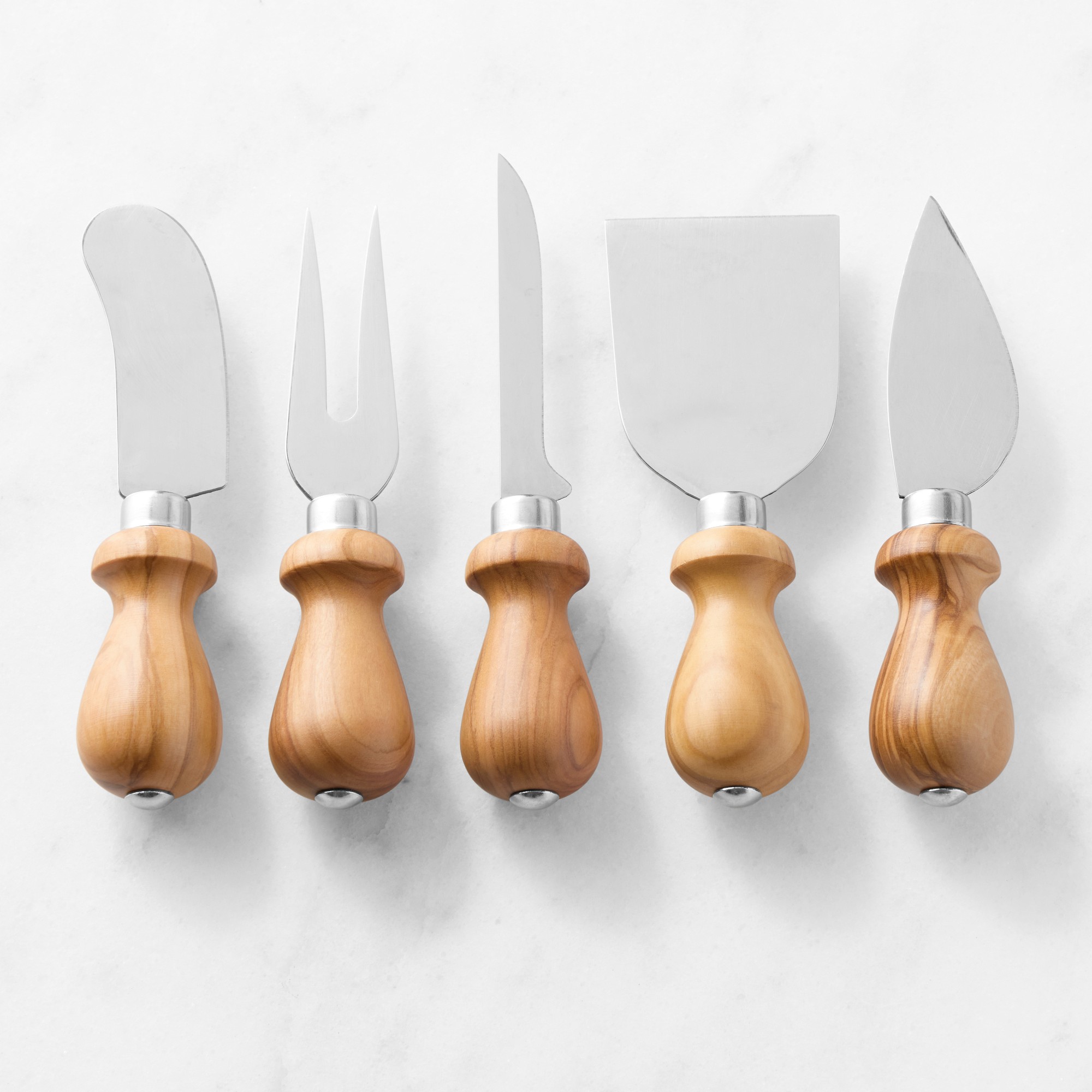 Antonini Olivewood Cheese Knives, Set of 5