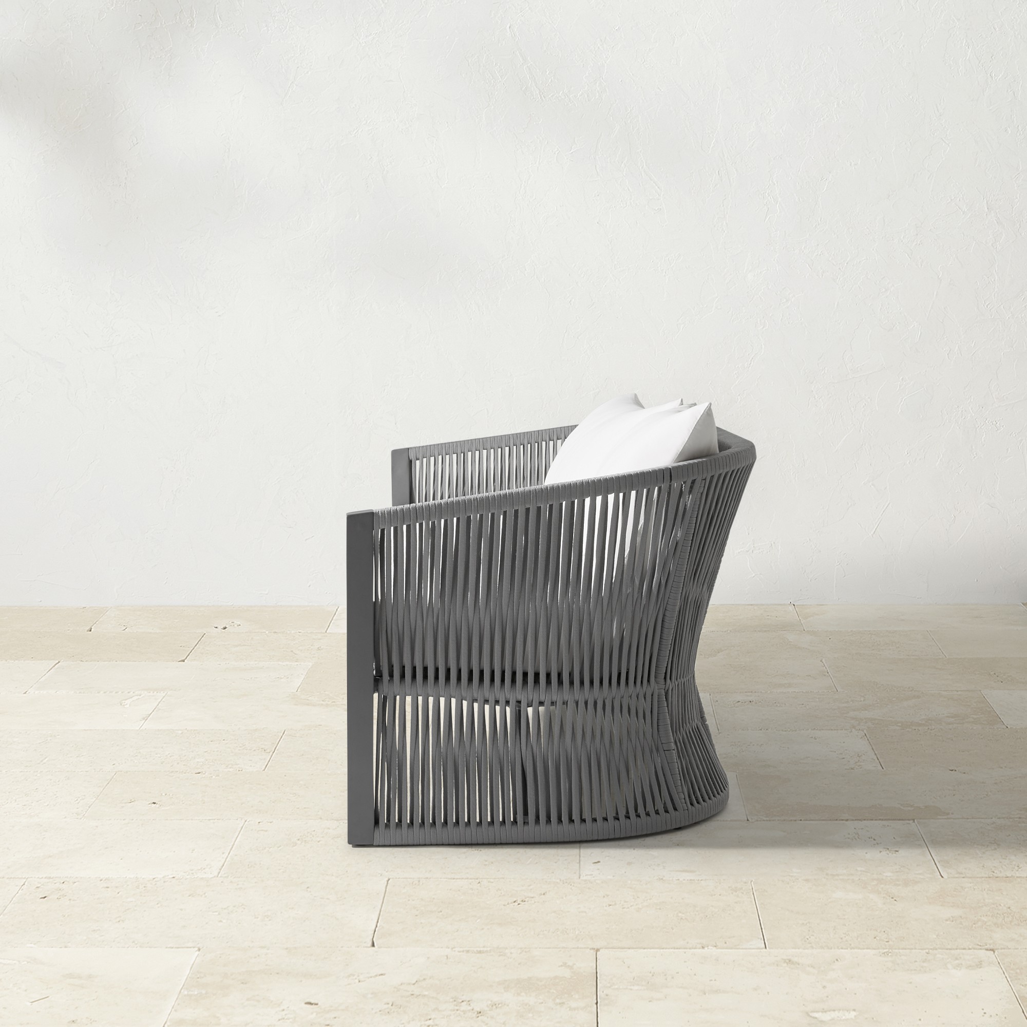 Pasadena Outdoor Metal and Rope Sofa (76