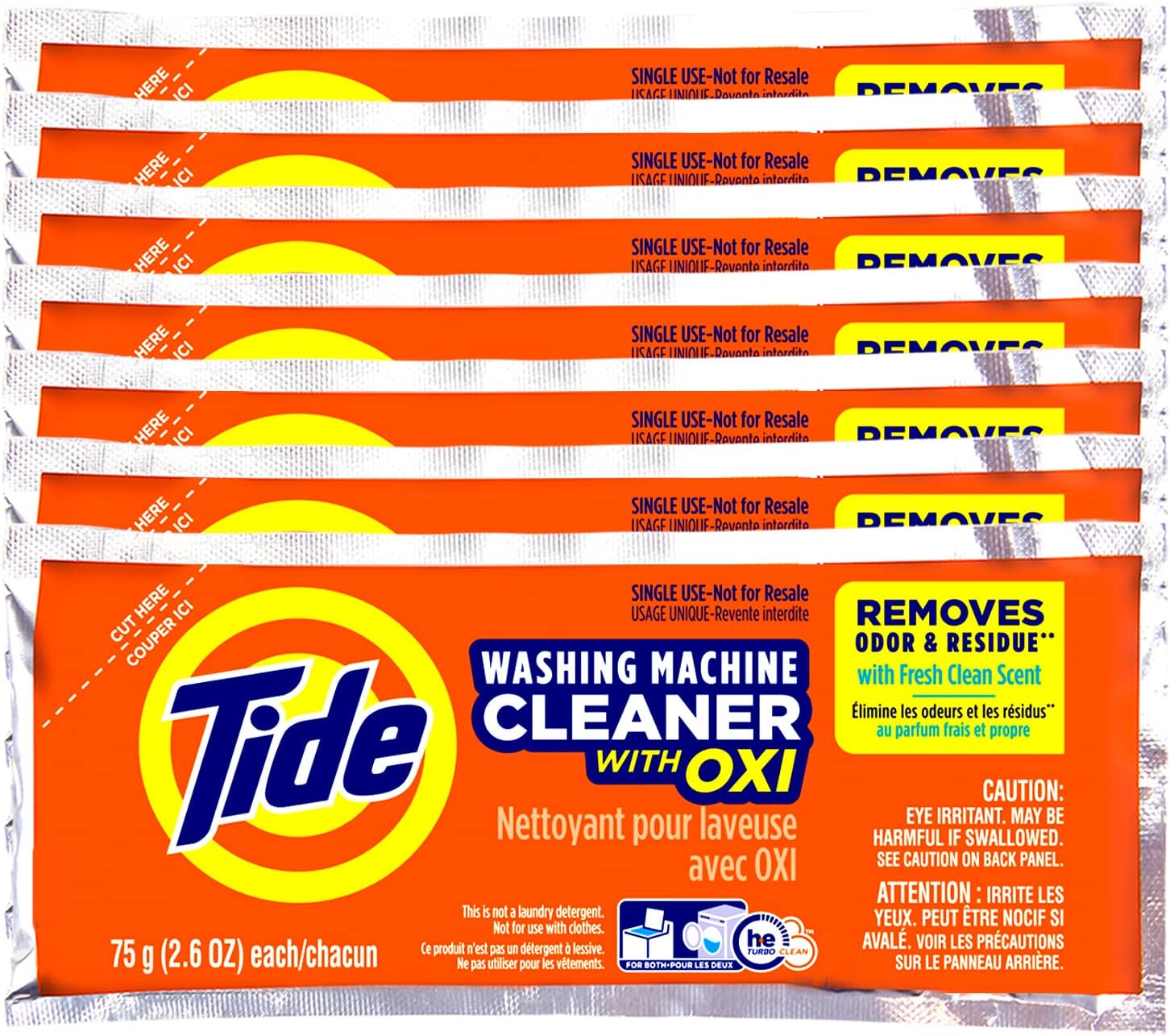 Washing Machine Cleaner by Tide, Washer Machine Cleaner with Oxi for Front and Top Loader Washer Machines, Deep Cleaning Residue & Odor Eliminator, 5 Month Supply (Packaging May Vary)