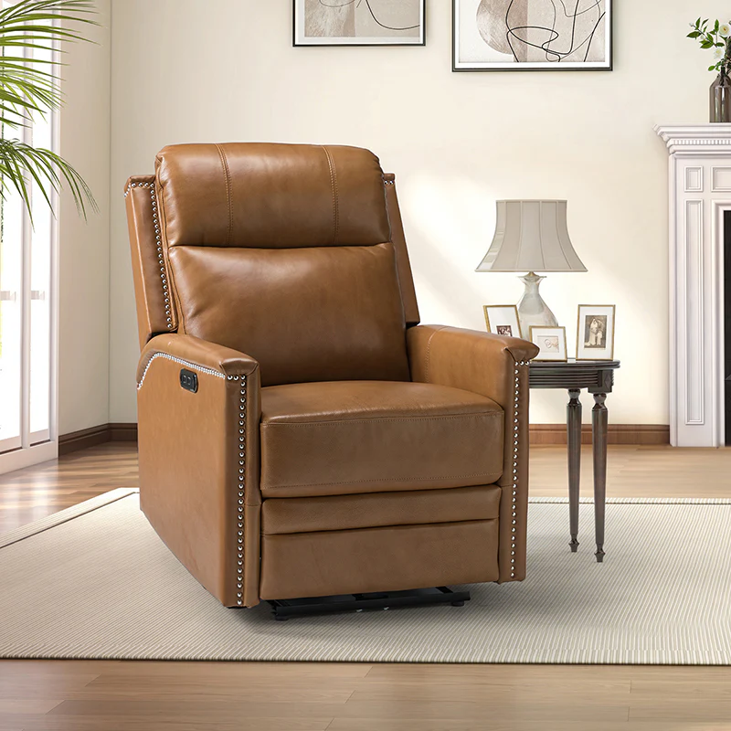 Ottfried Genuine Leather Power Recliner