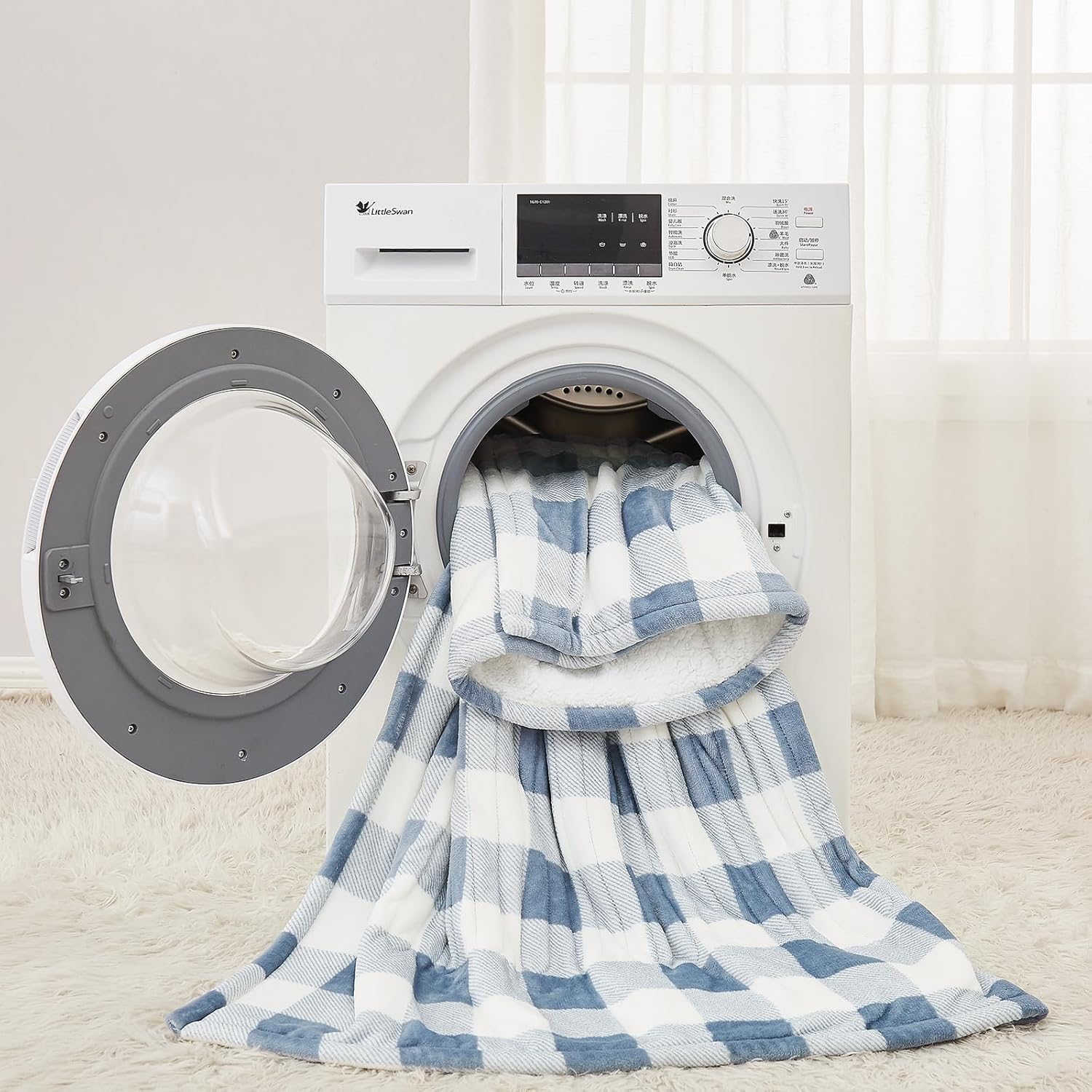 Homemate Electric Blanket Heated Throw - 50“x60“ Ultra Soft Cozy Flannel Heating Blanket with 10 Fast Heat Levels 8 Hours Auto Off Over-Heated Protection ETL Certification Keep Warm in Home Office