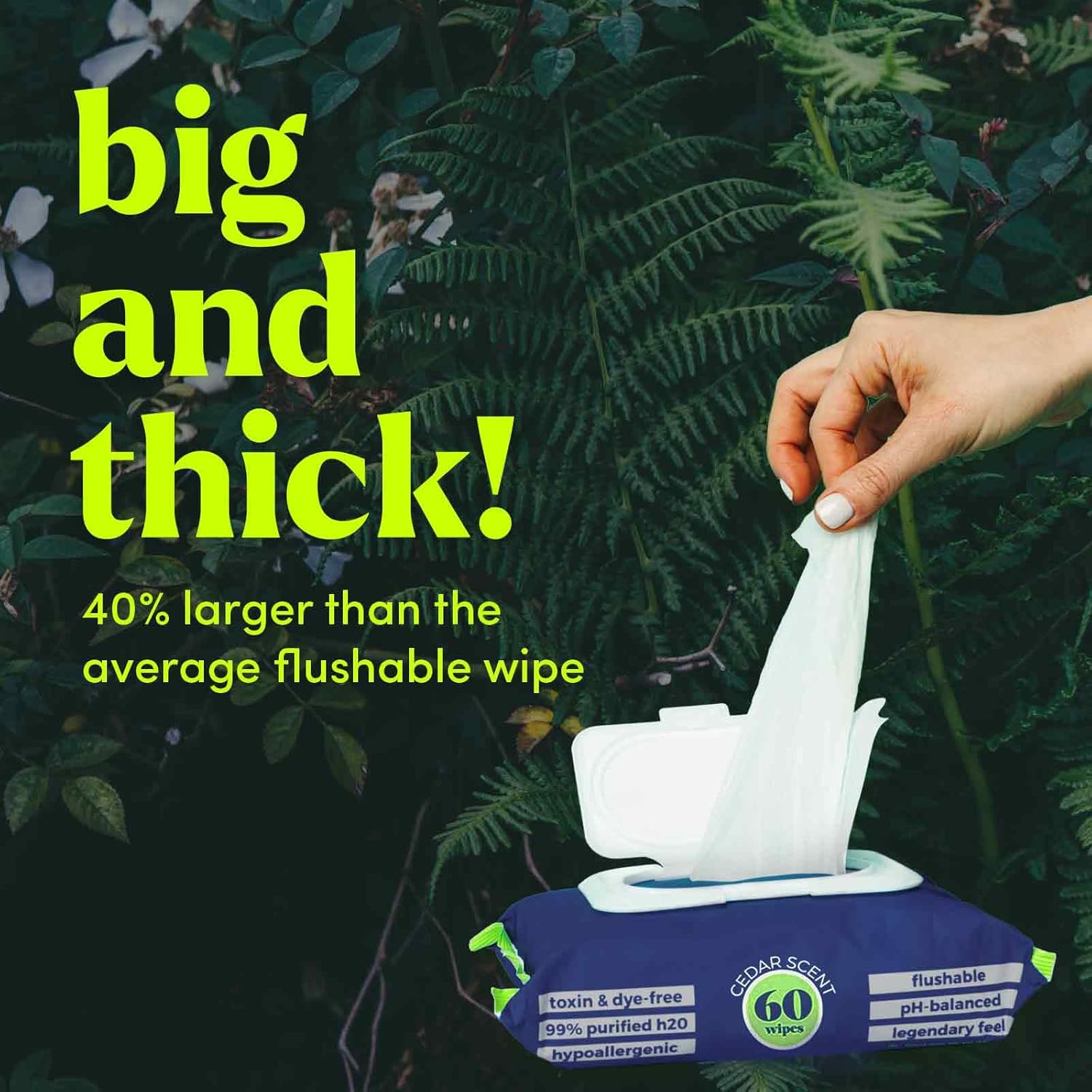 Goodwipes Flushable Butt Wipes Made w/Soothing Botanicals & Aloe – Soft & Gentle Wet Wipe Dispenser for Home Use, Septic & Sewer Safe – Largest Adult Toilet Wipes – Lavender, 360 count (6 packs)