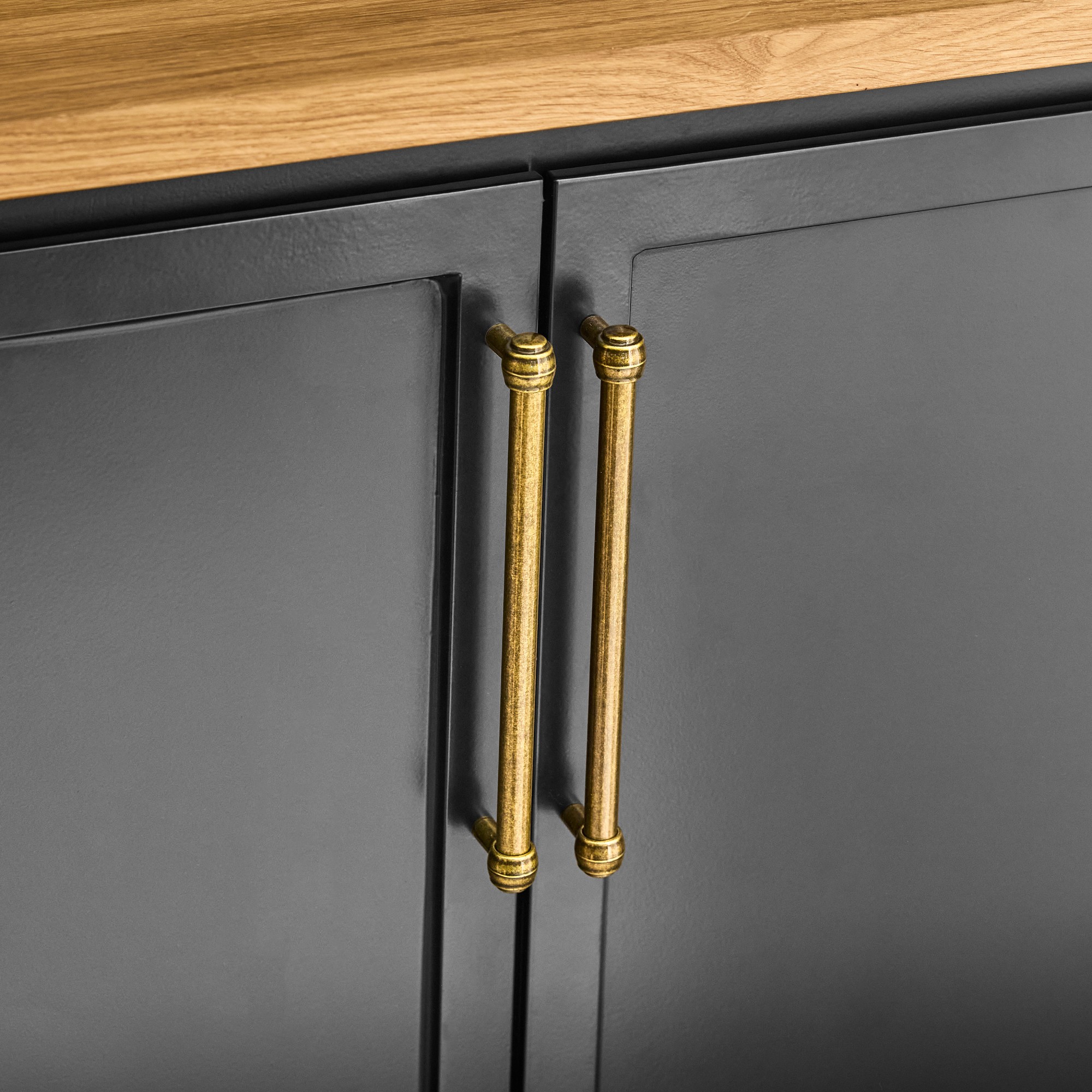 Colt 2- Door Glass Storage Cabinet with Counter (40