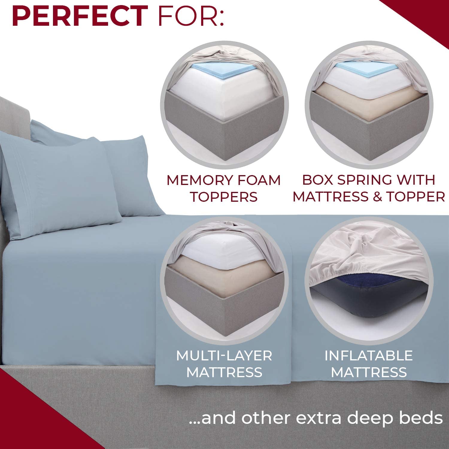 Queen Sheet Sett- 4 Piece