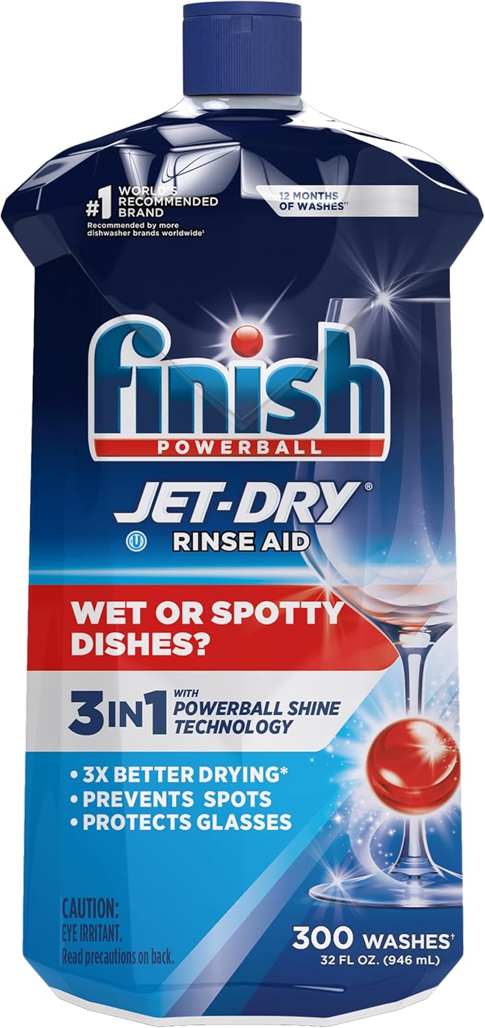 Finish Jet-dry, Rinse Agent, Ounce Blue 32 Fl Oz