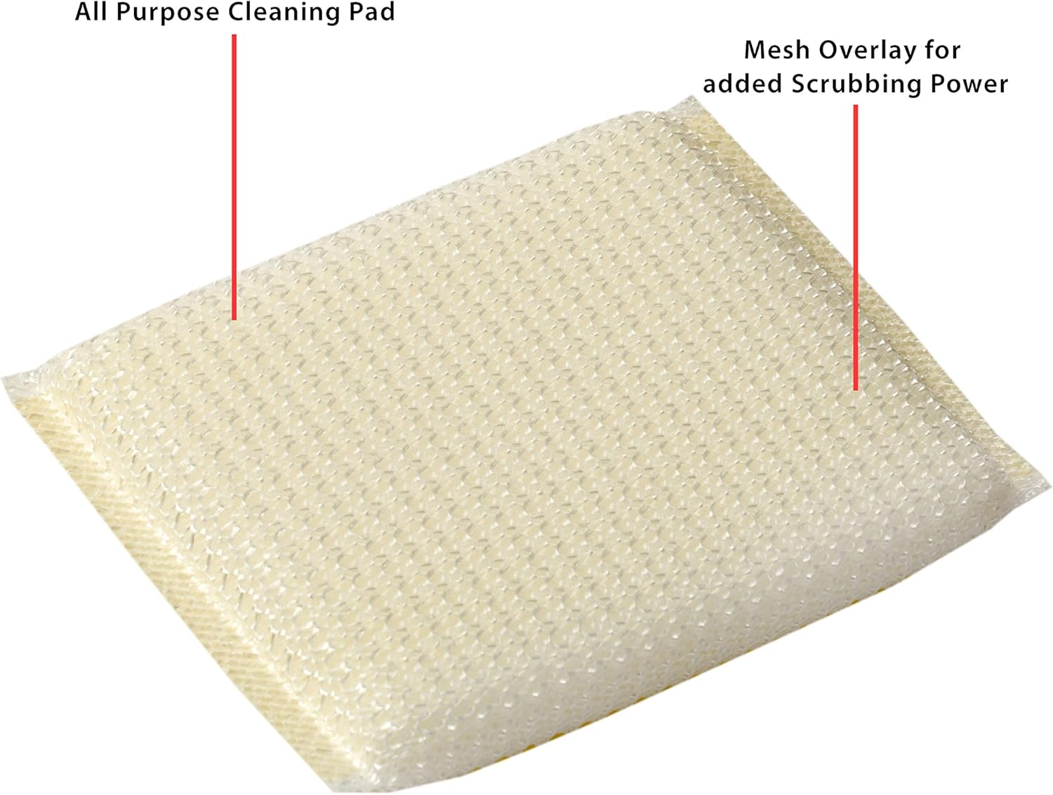 Multi-Purpose Scouring Pad by Scrub-It - Non-Scratch Cleaning Dobie Pads for Pots, Pans, Dishes, Utensils & Non-Stick Cookware - Sponge Scrubbers Use for Kitchen, Bathroom & More - 6 Pack