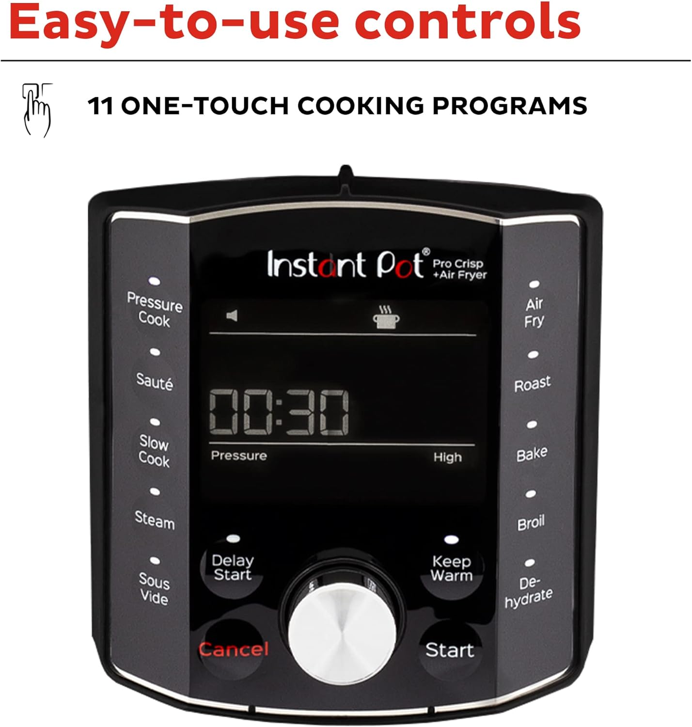 Instant Pot Pro Crisp 11-in-1 Air Fryer and Electric Pressure Cooker Combo with Multicooker Lids that Air Fries, Steams, Slow Cooks, Sautés, Dehydrates, & More, Free App With Over 800 Recipes, 8 Quart