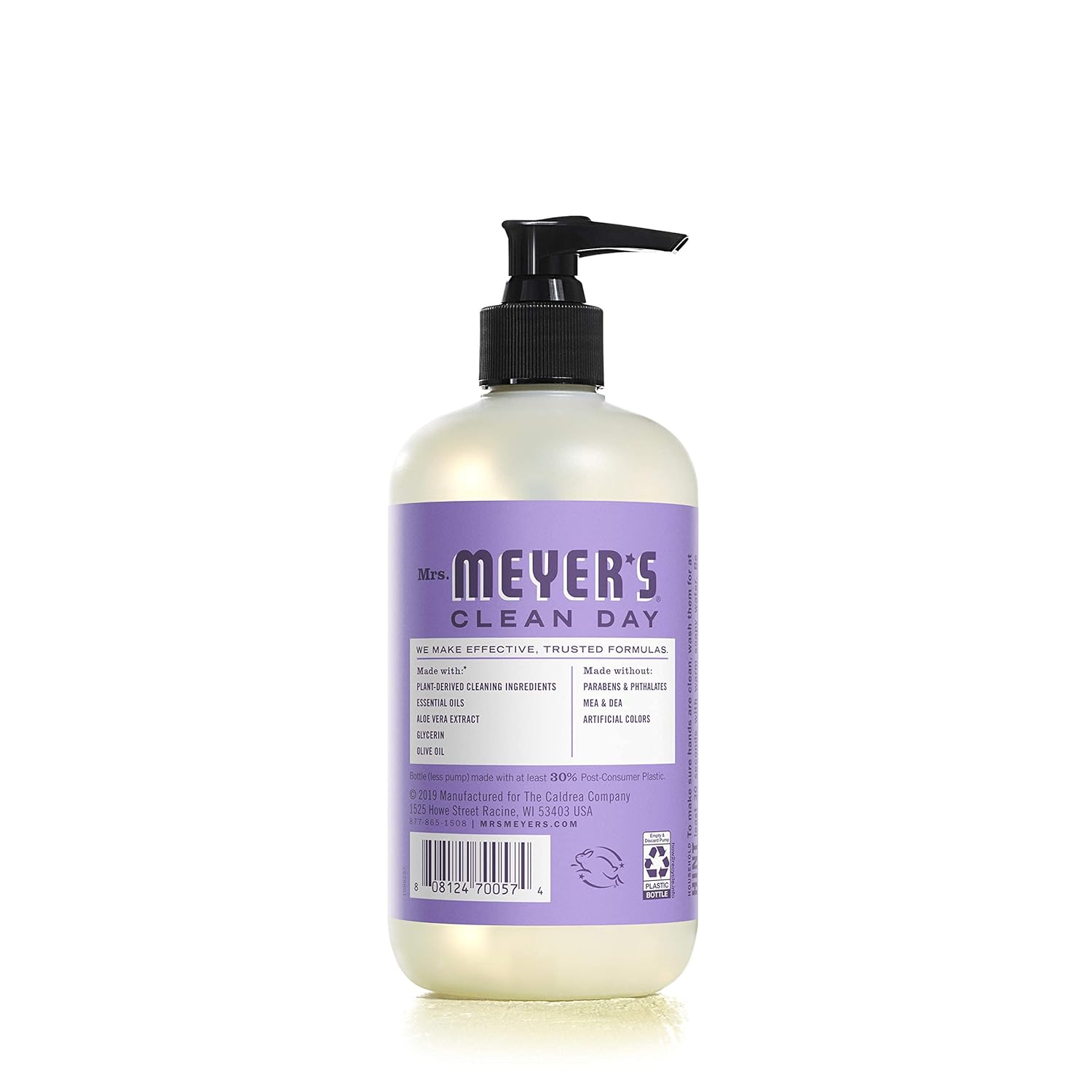 MRS. MEYER'S CLEAN DAY Hand Soap, Made with Essential Oils, Biodegradable Formula, Honeysuckle, 12.5 fl. oz - Pack of 3