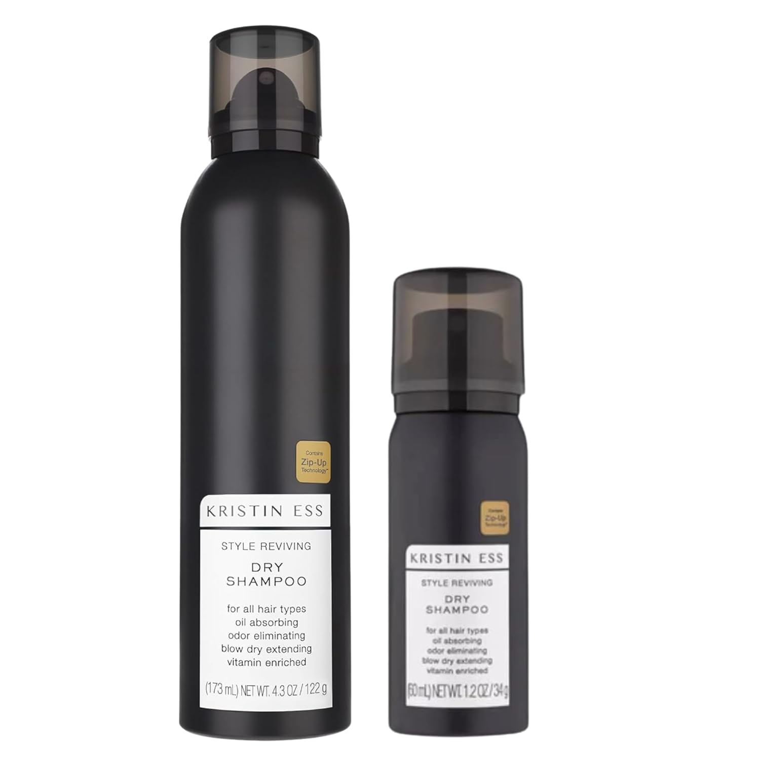 Kristin Ess Style Reviving Vitamin C Dry Shampoo Spray for Oily Hair - Oil Absorbing Light Powder Spray - Shine Enhancing + Hydrating Refresher - Pear Sandalwood Fragrance - Sulfate Free + Color Safe