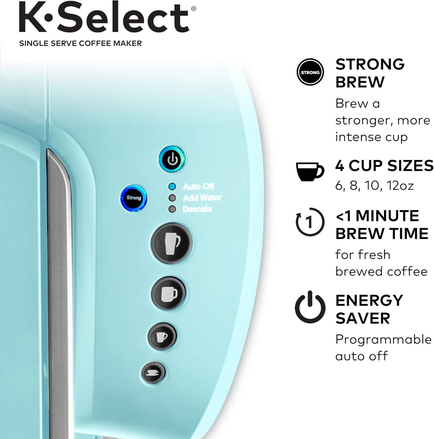 Keurig K-Select Single-Serve K-Cup Pod Coffee Maker, Matte Black
