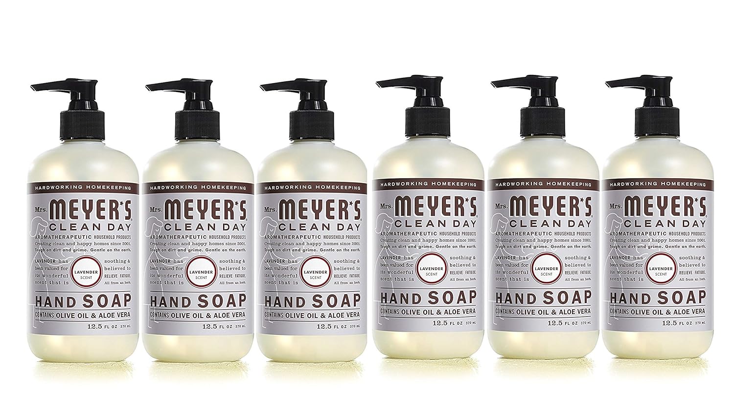 MRS. MEYER'S CLEAN DAY Hand Soap, Made with Essential Oils, Biodegradable Formula, Honeysuckle, 12.5 fl. oz - Pack of 3