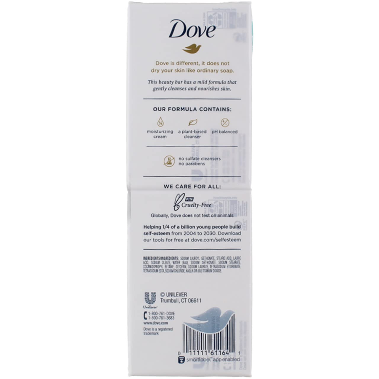 Dove Beauty Bar More Moisturizing Than Bar Soap for Softer Skin, Fragrance-Free, Hypoallergenic Beauty Bar Sensitive Skin With Gentle Cleanser 3.75 oz 14 Bars