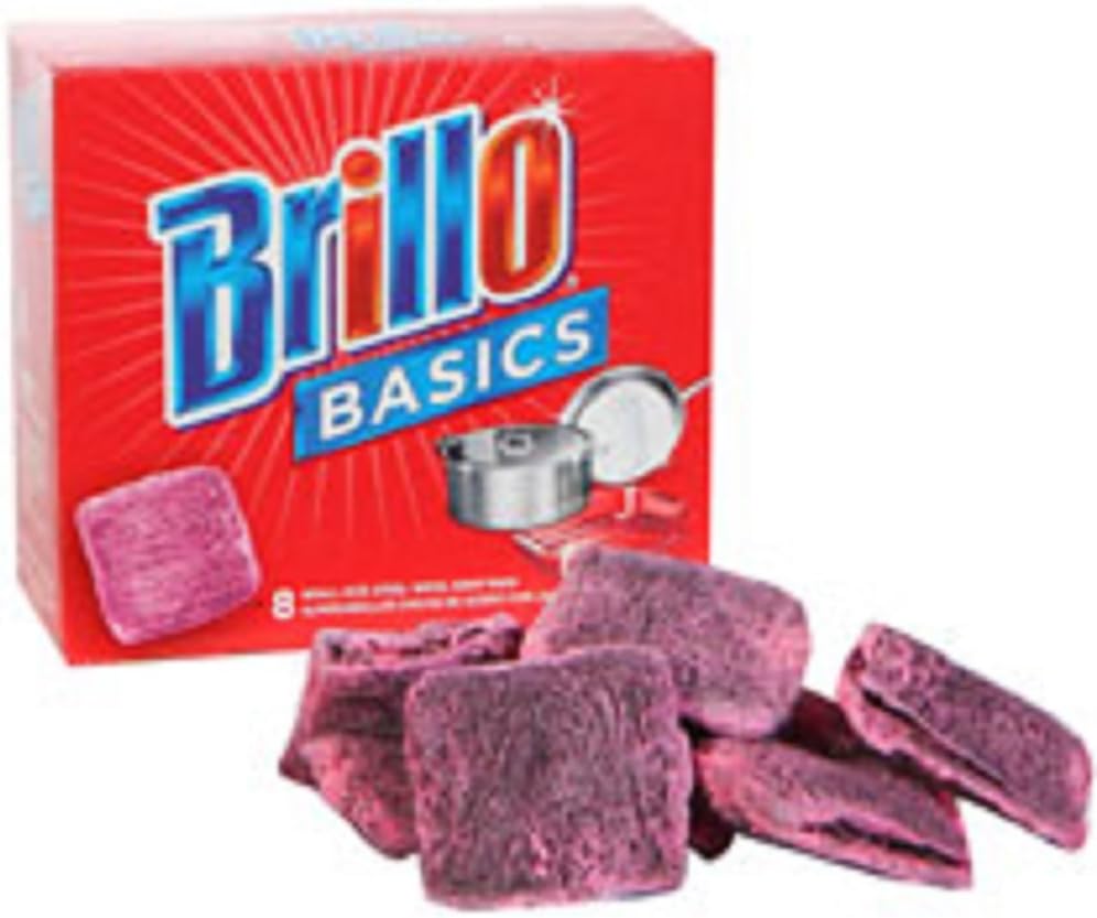 Brillo Basics Steel Wool Scrub Pads, 8-ct. Box