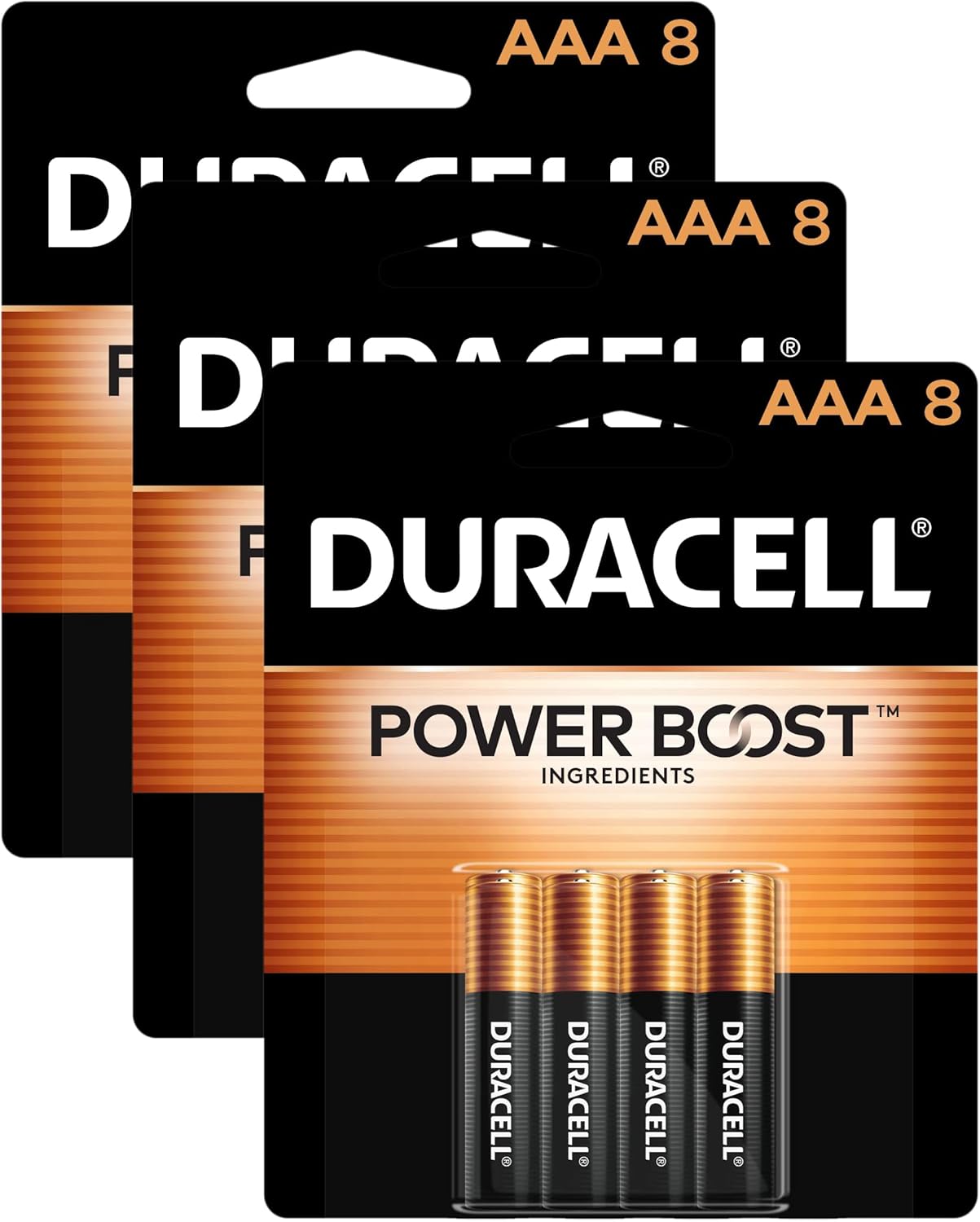 Duracell Coppertop AAA Batteries with Power Boost Ingredients, 24 Count Pack Triple A Battery with Long-Lasting Power, Alkaline AAA Battery for Household and Office Devices