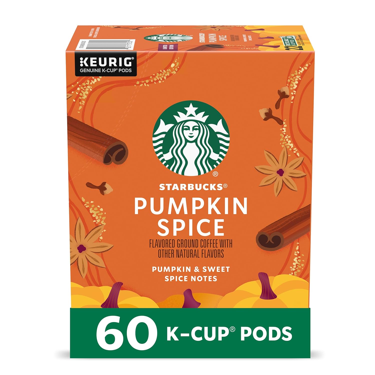 Starbucks K-Cup Coffee Pods, Starbucks Blonde Roast Coffee, Veranda Blend for Keurig Brewers, 100% Arabica, 6 boxes (60 pods total)
