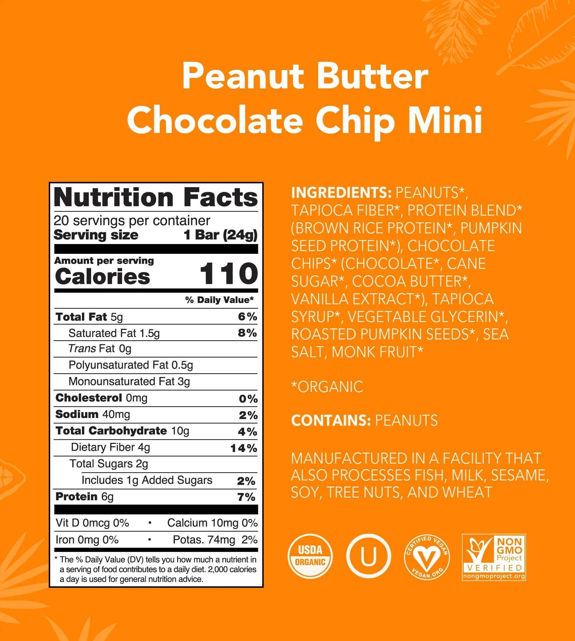 Mini Bars - Peanut Butter Chocolate Chip