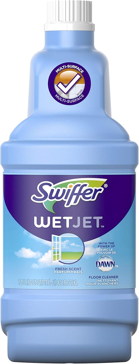 Swiffer WetJet Multi-Purpose Floor Cleaner Solution with Febreze Refill, Lavender Scent, 1.25 Liter -42.2 Fl Oz (Pack of 2)