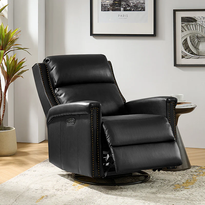 Anton Traditional Design Swivel and Rocker Power Recliner