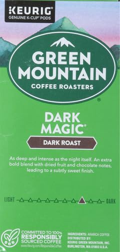 Green Mountain Coffee Roasters Dark Magic Keurig Single-Serve K-Cup Pods, Dark Roast Coffee, 72 Count (6 Packs of 12)