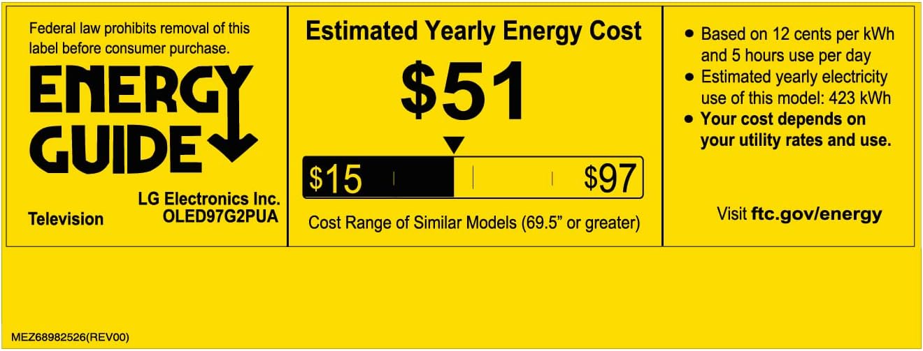 LG 97-Inch Class OLED evo Gallery Edition G2 Series Alexa Built-in 4K Smart TV, 120Hz Refresh Rate, AI-Powered, Dolby Vision IQ and Atmos, WiSA Ready, Cloud Gaming (OLED97G2PUA, 2022)