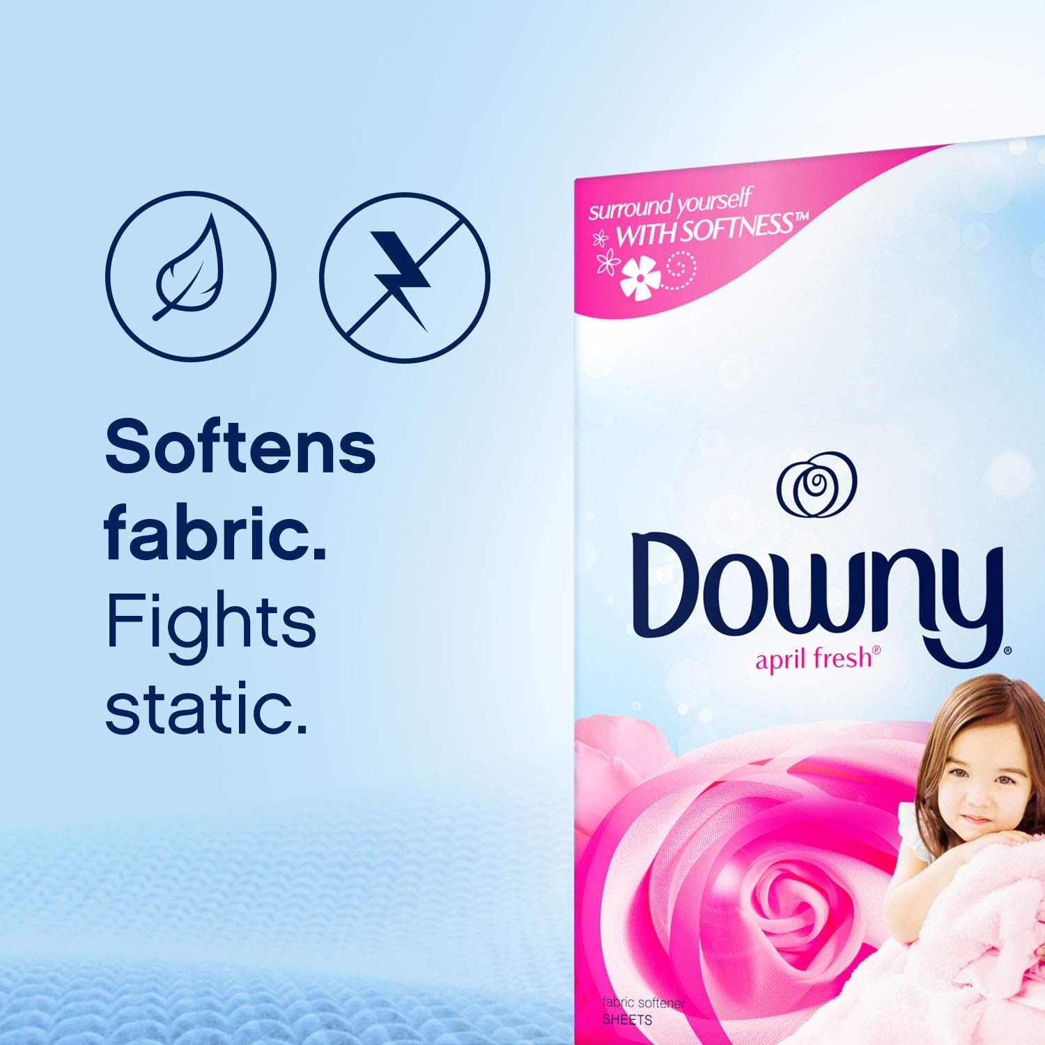 Downy Dryer Sheets Laundry Fabric Softener, April Fresh, 240 count