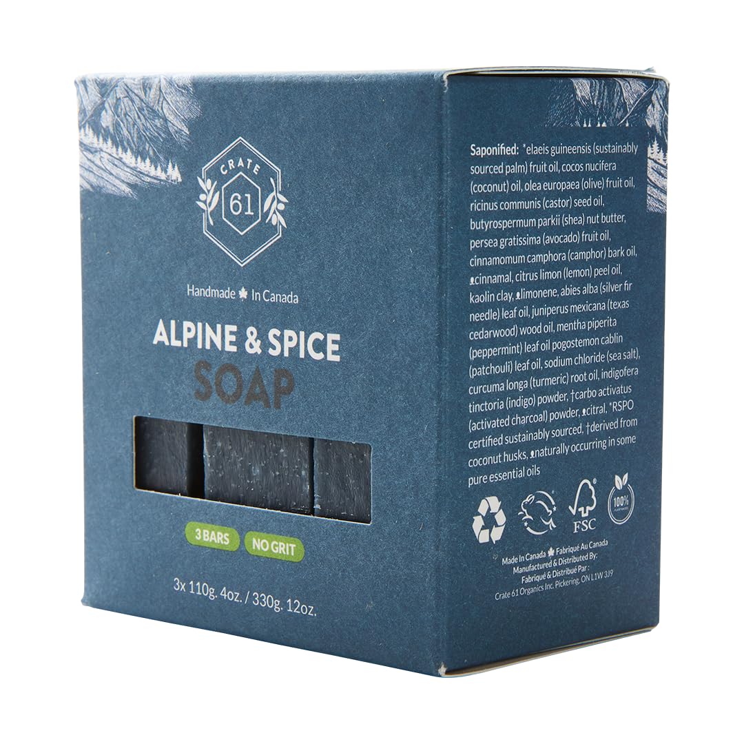 Handmade Vegan Natural Bar Soap Cold Pressed For Face And Body, With Premium Essential Oils, Eucalyptus & Peppermint For Men And Women 3 Pack (Lavender)