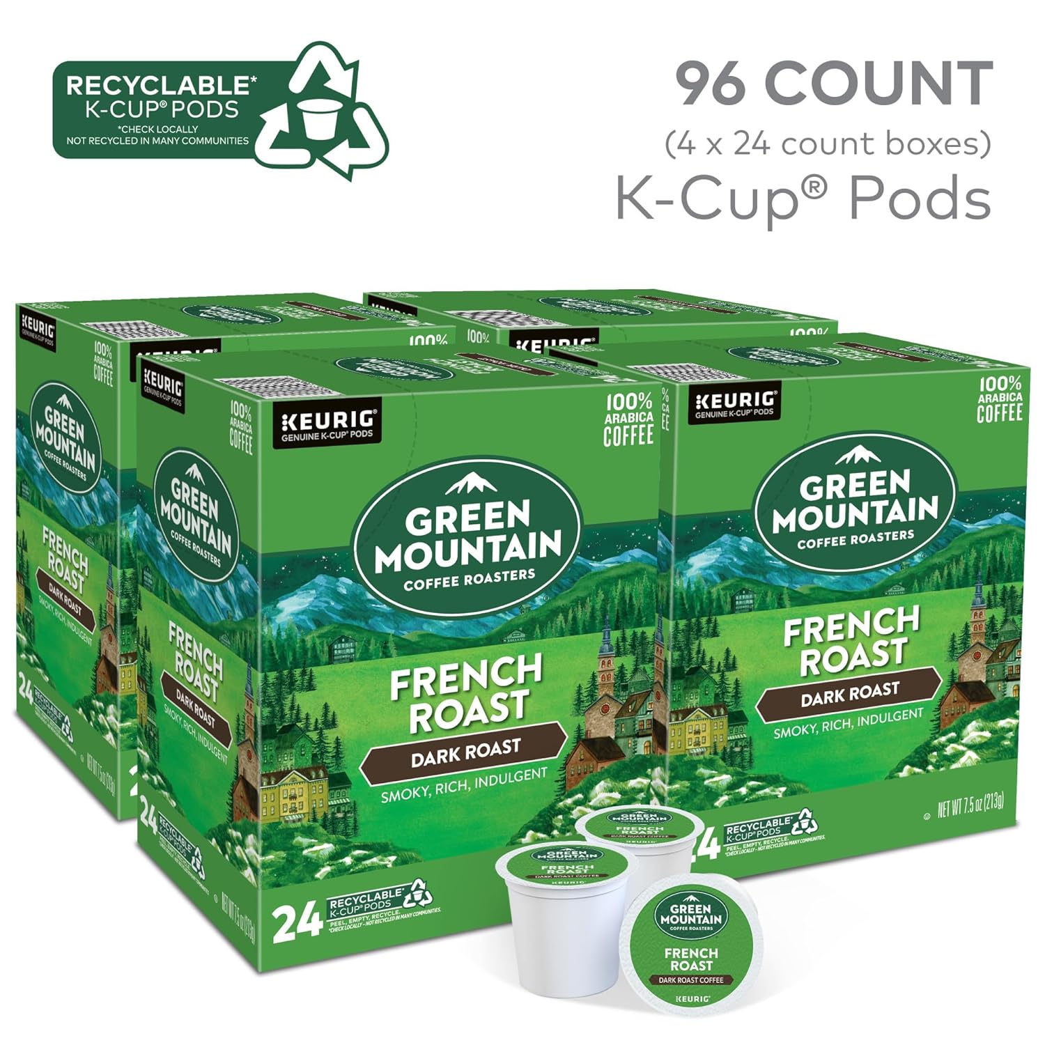 Green Mountain Coffee Roasters Dark Magic Keurig Single-Serve K-Cup Pods, Dark Roast Coffee, 72 Count (6 Packs of 12)