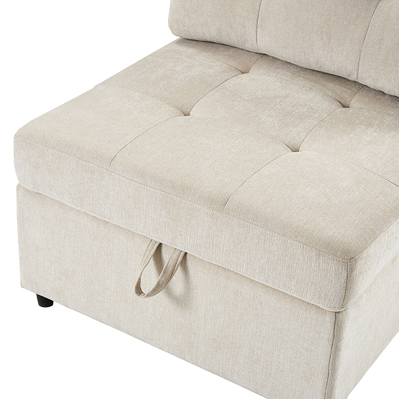 Raquel Sectional Six-Seat Storage Full Armrests Sofa