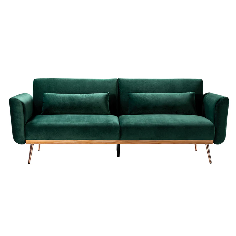 Agnes Retro Style Velvet Sleeper Sofa