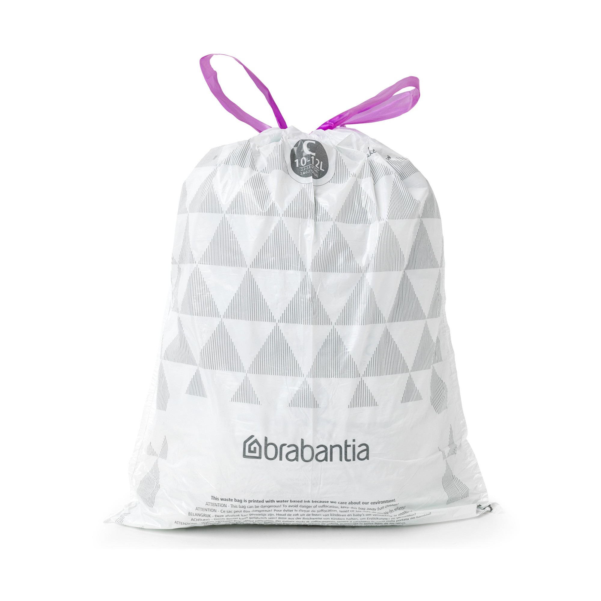 Brabantia PerfectFit Trash Bags, Code C, 2.6-3.2 Gallon (10-12L), 200-Count