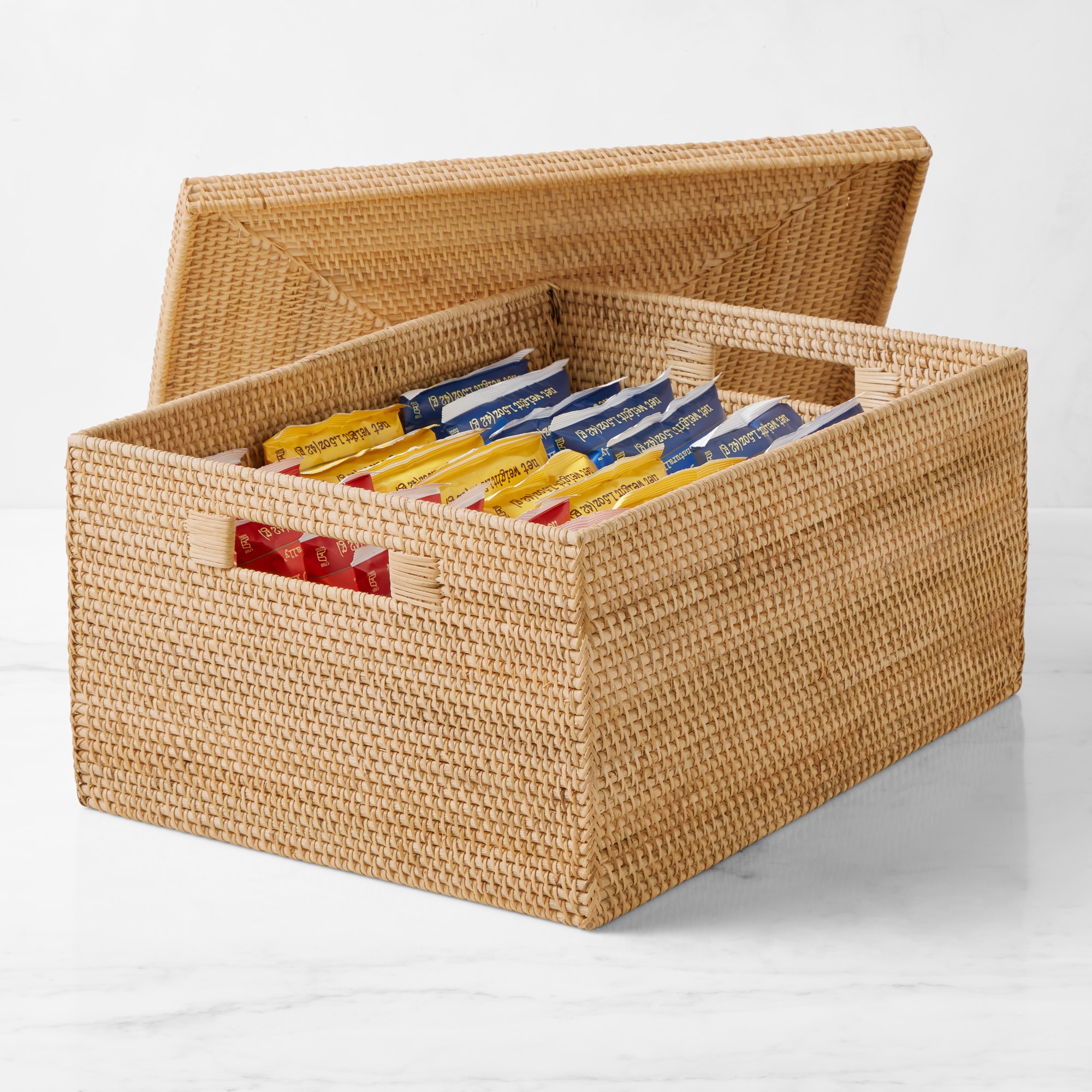 Hold Everything Rattan Lidded Baskets