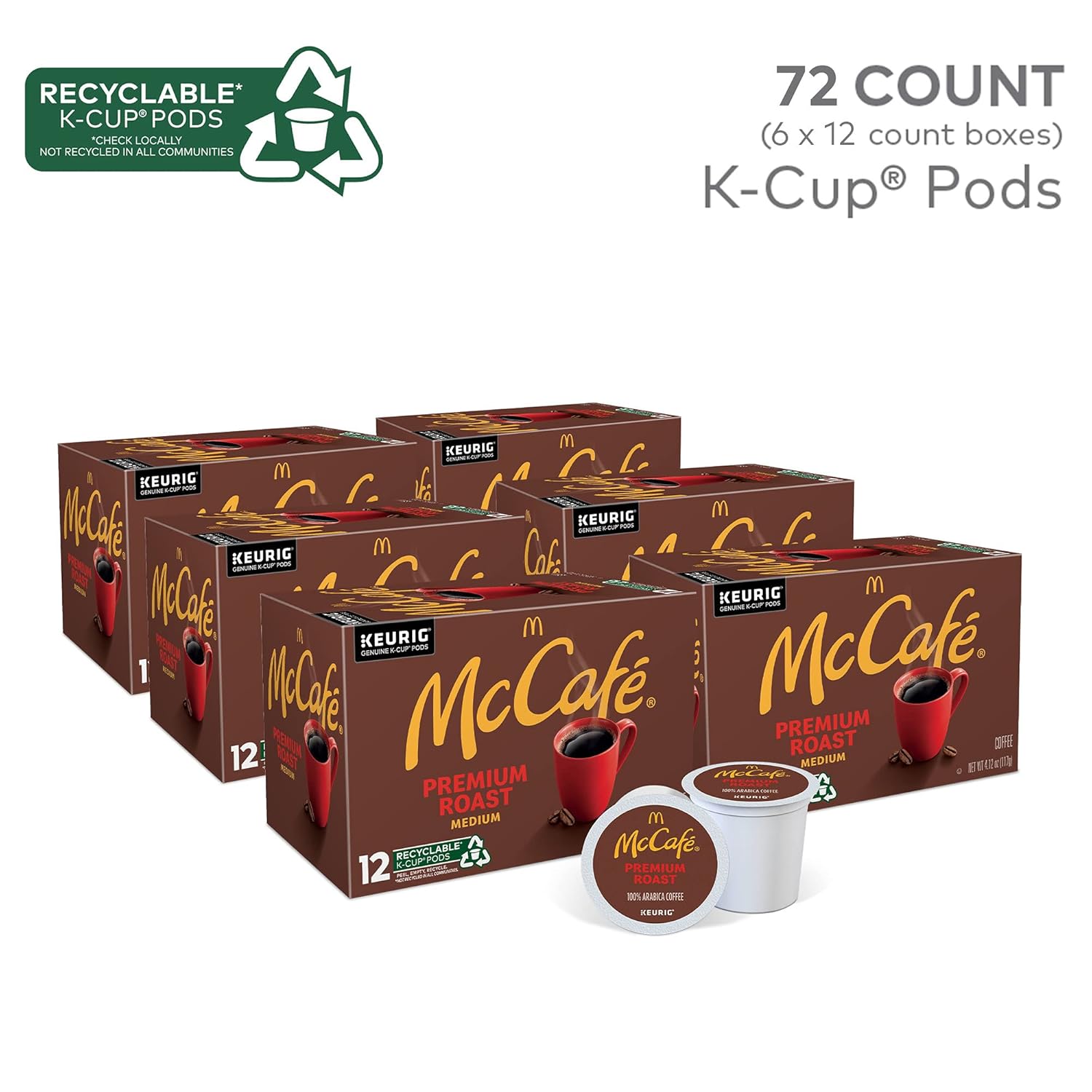 McCafe Premium Roast, Single-Serve Keurig K-Cup Pods, Medium Roast Coffee Pods Pods, 84 Count
