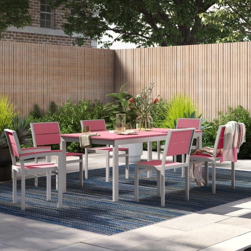 Fiona Rectangular 6 - Person 72'' Long Dining Set