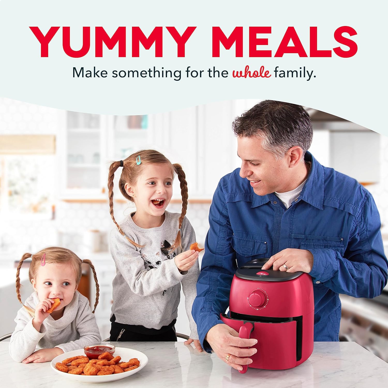 DASH Tasti-Crisp™ Electric Air Fryer Oven, 2.6 Qt., Aqua – Compact Air Fryer for Healthier Food in Minutes, Ideal for Small Spaces - Auto Shut Off, Analog, 1000-Watt