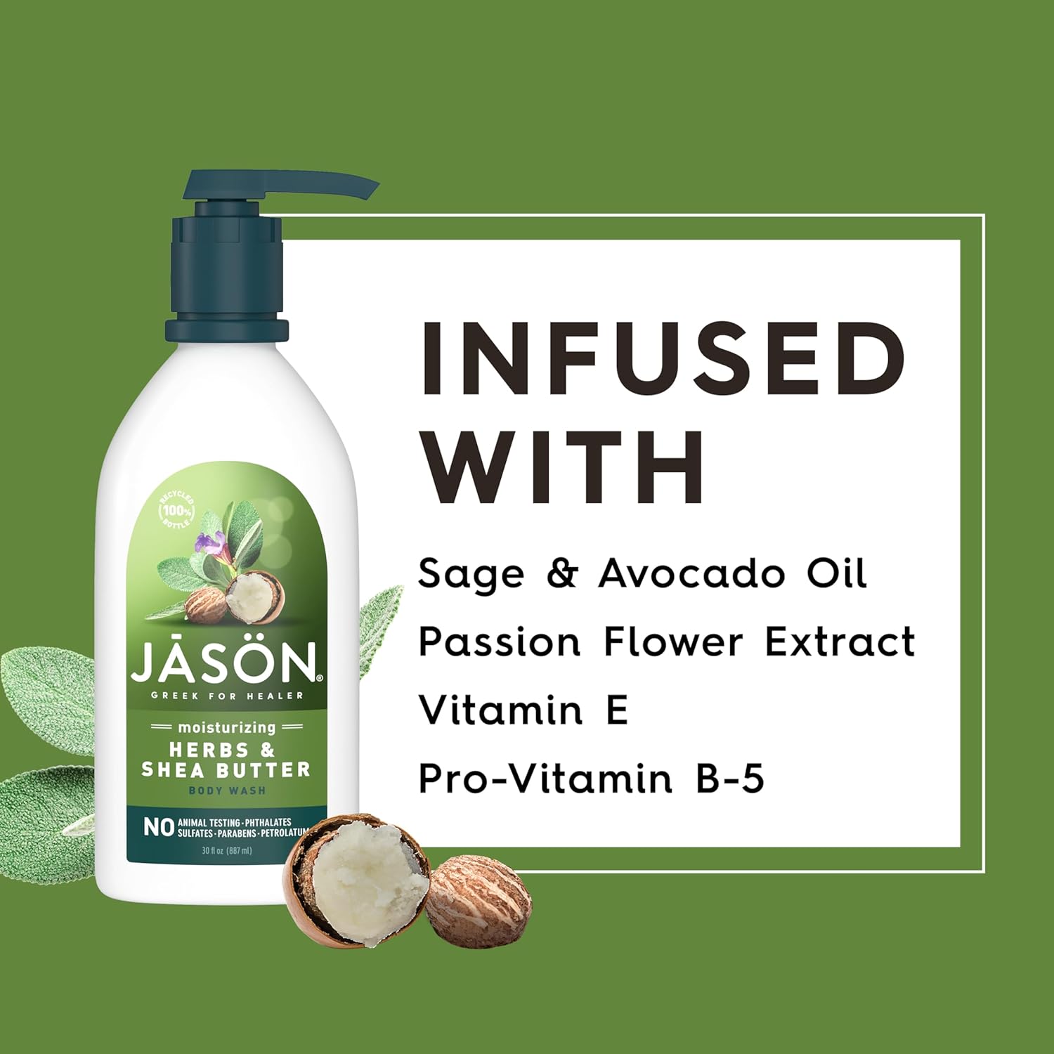 JASON Lavender Calming Body Wash, For a Gentle Feeling Clean, 30 Fluid Ounces