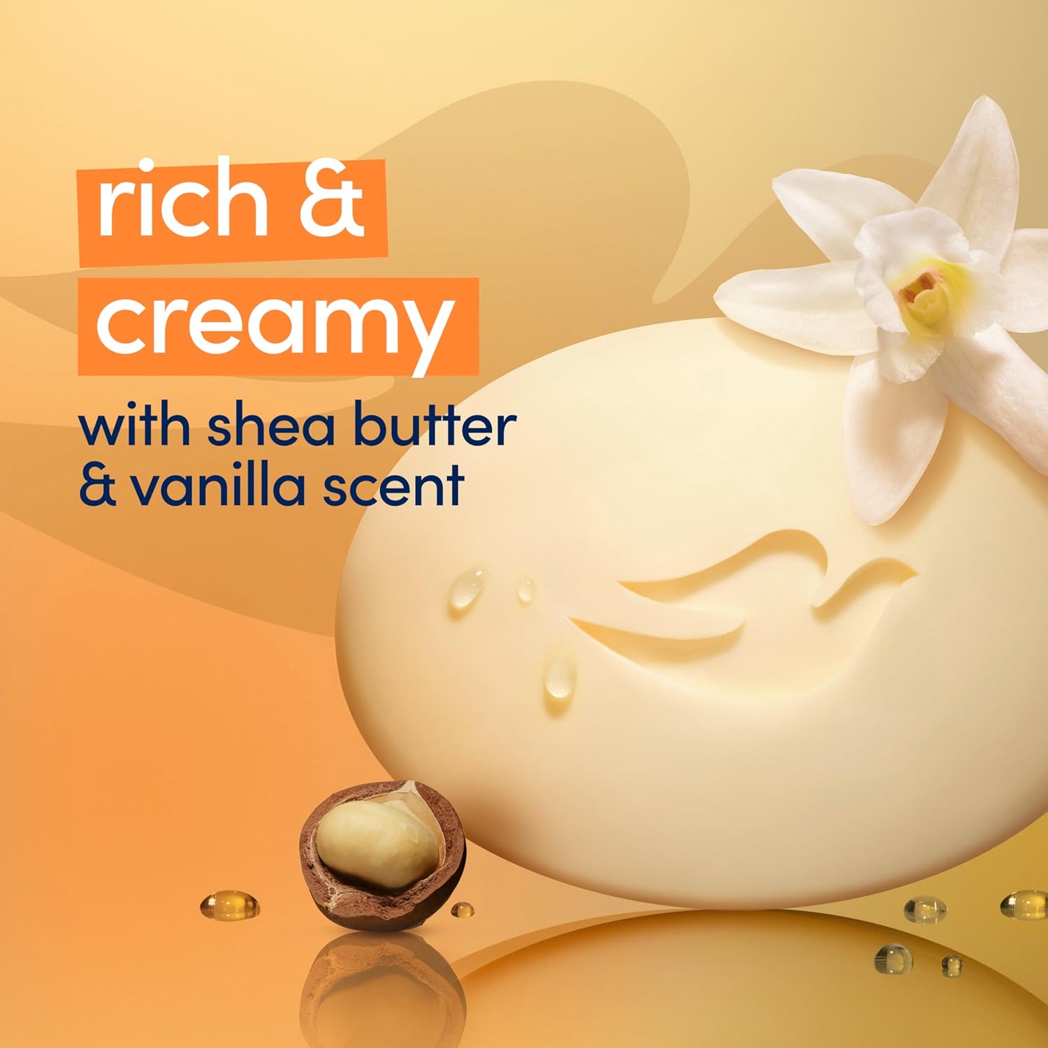 Dove Beauty Bar Gentle Skin Cleanser Shea Butter 8 Bars Moisturizing for Gentle Soft Skin Care More Moisturizing Than Bar Soap 3.75 oz