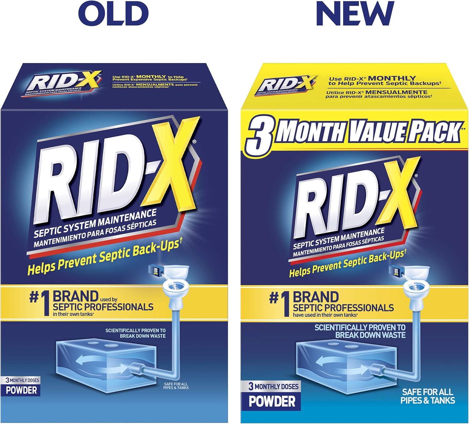 RID-X Septic Treatment, Septic Tank Treatment, 3 Month Supply Of Powder, 29.4 oz