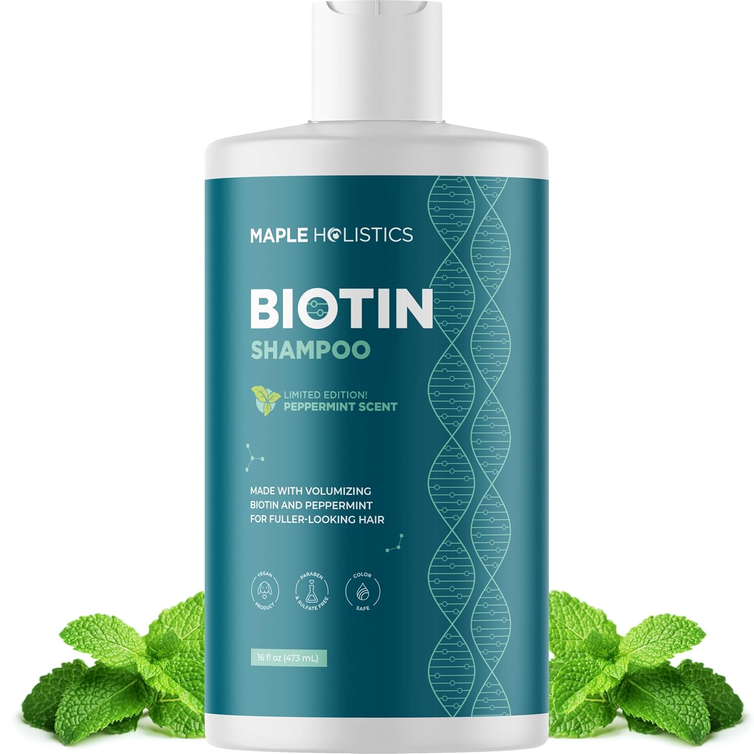 Rosemary and Biotin Shampoo for Thinning Hair - Vegan Volumizing Shampoo for Fine Hair with Argan and Tea Tree Oil - Paraben Silicone and Sulfate Free Shampoo for Dry Damaged Weak and Thin Hair Care