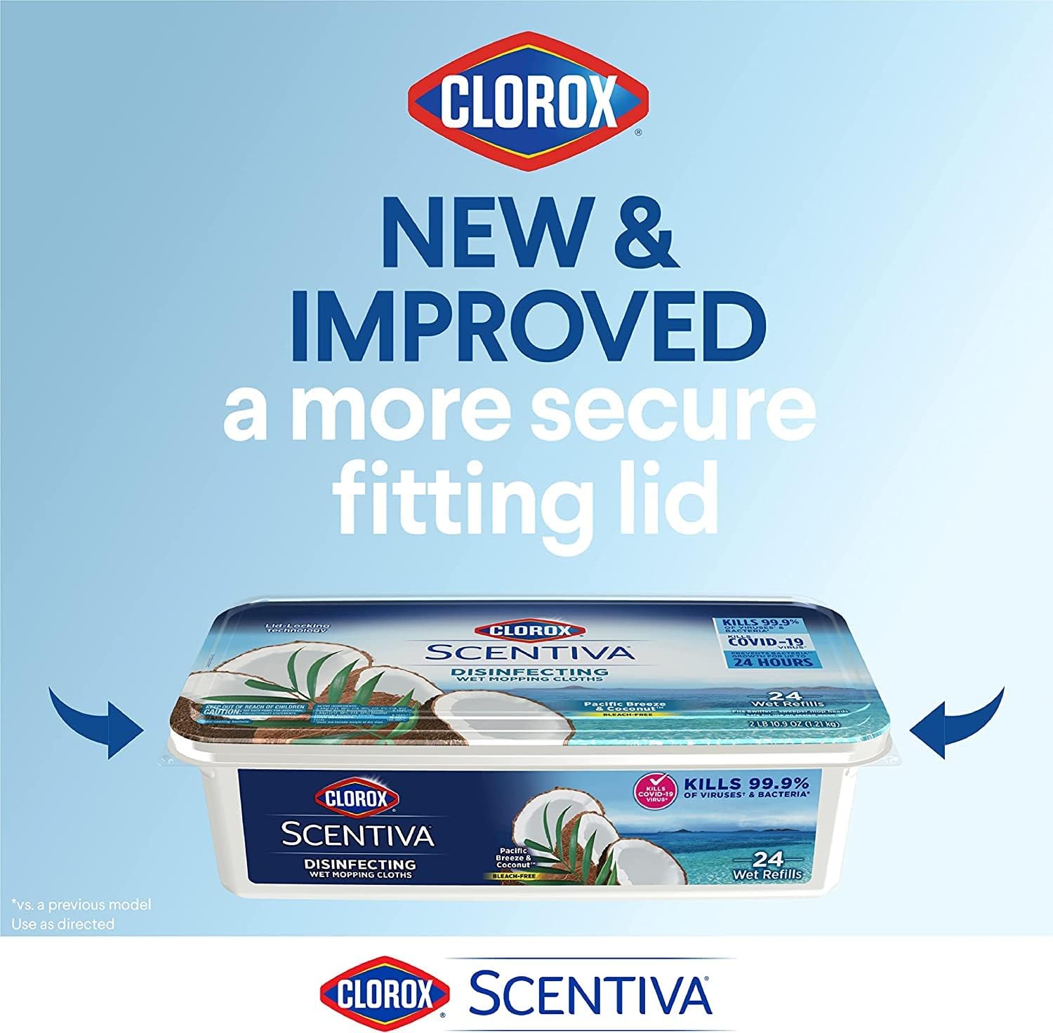 Clorox Disinfecting Mist, Lemon and Orange Blossom, Household Essentials, 1 Spray Bottle and 1 Refill, 16 Fl Oz Each