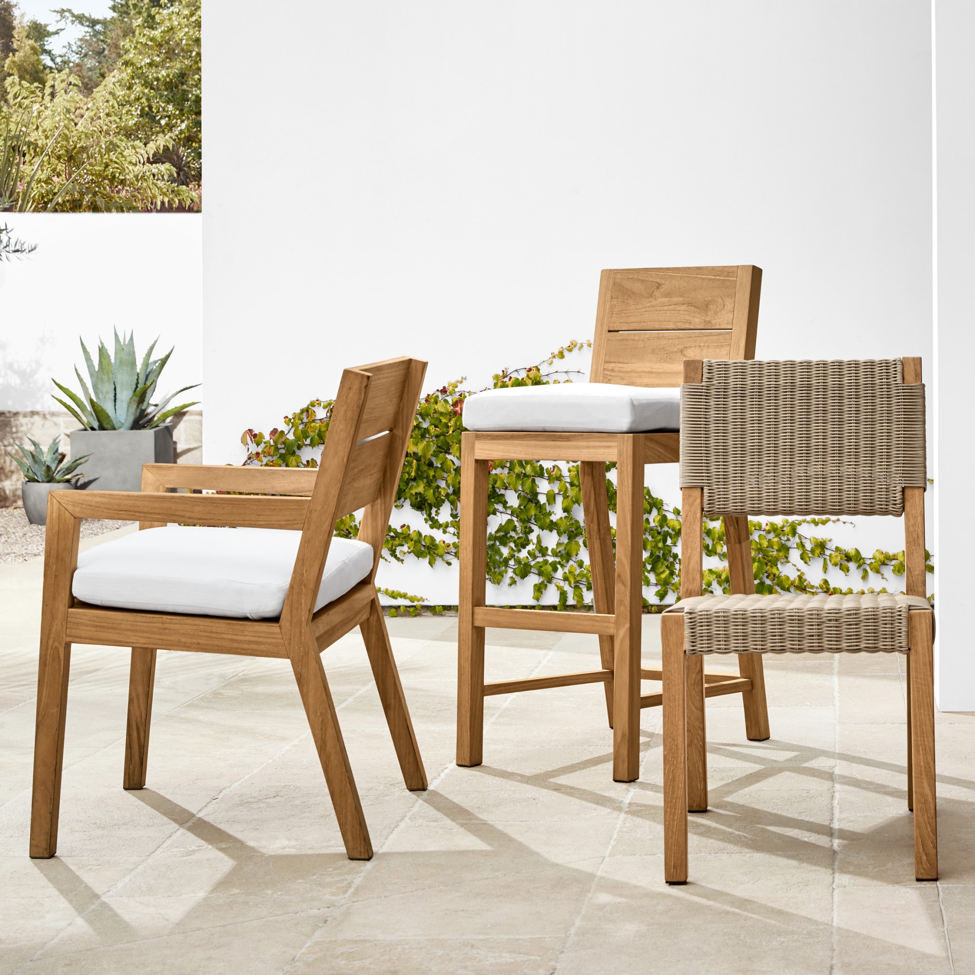 Larnaca Outdoor Natural Teak Dining Armchair