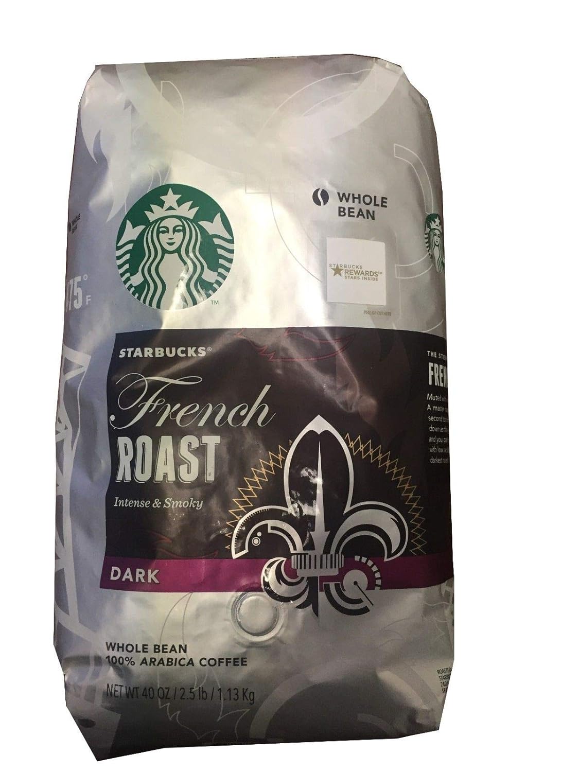 Starbucks Whole Bean Coffee, Dark Roast Coffee, Espresso Roast, 100% Arabica, 1 bag (40 oz)