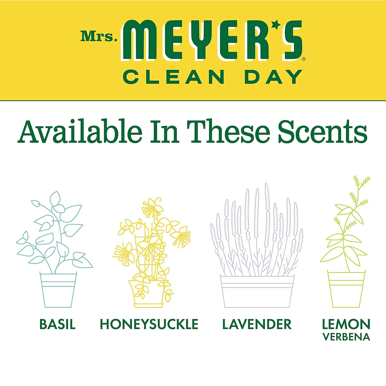 MRS. MEYER'S CLEAN DAY Hand Soap, Made with Essential Oils, Biodegradable Formula, Honeysuckle, 12.5 fl. oz - Pack of 3